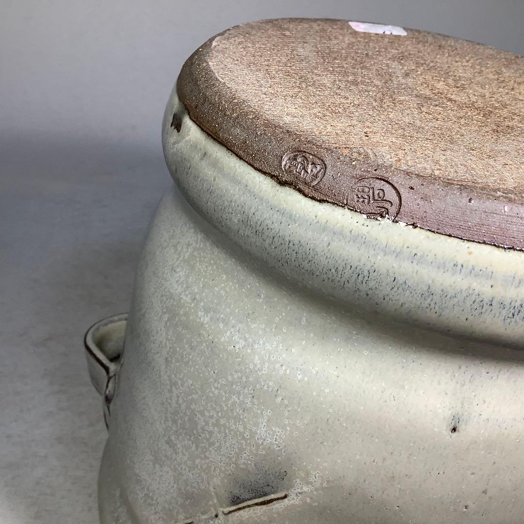 高取焼　耳付水指　鬼丸碧山　茶道具　送料無料