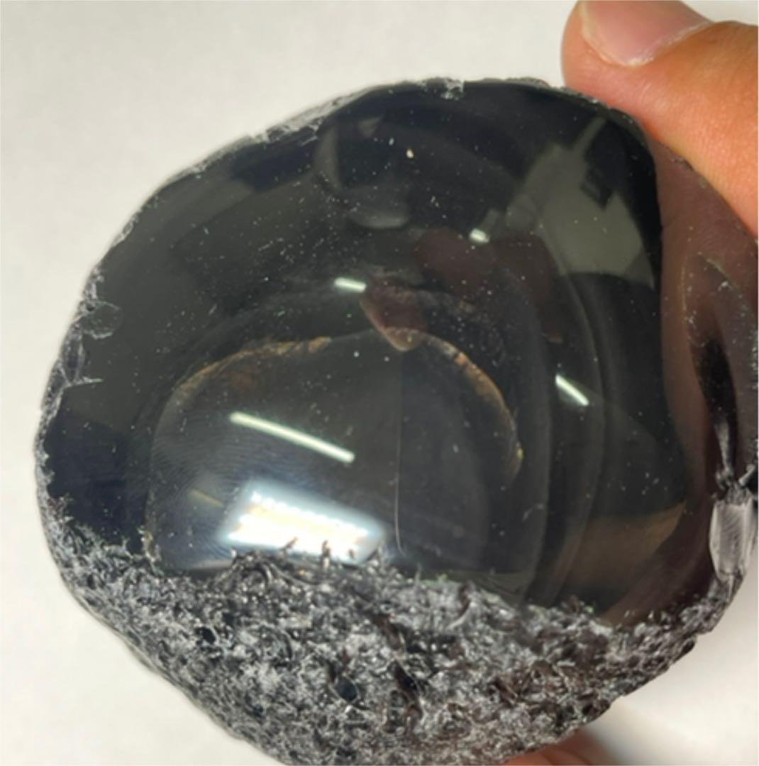 研磨品　十勝石玲瓏　ゴールデンレインボーオブシディアン