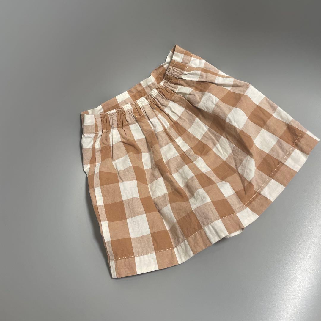 スカート SOOR PLOOM Olive skort gingam 6y