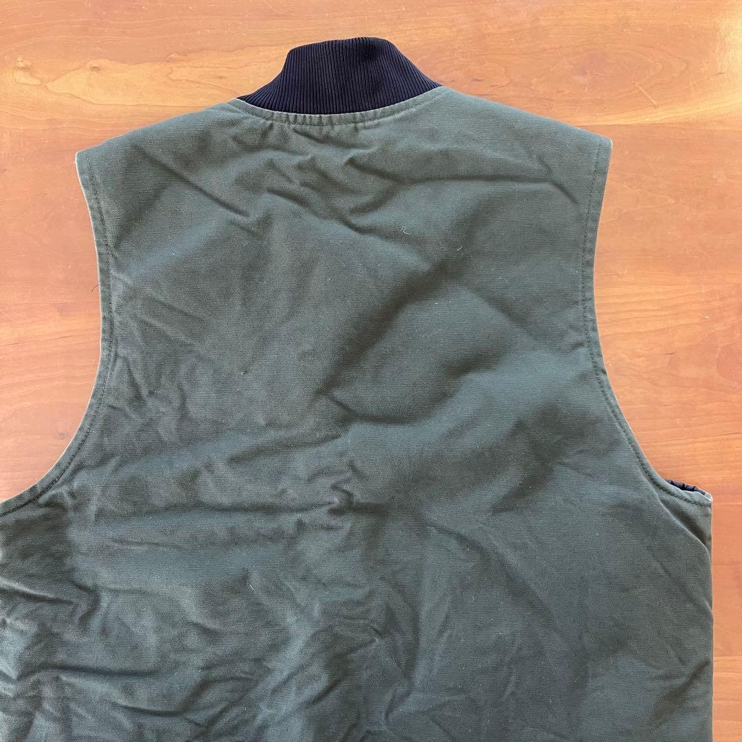 ★carhartt vtg ダックベスト グリーン系　Lサイズ
