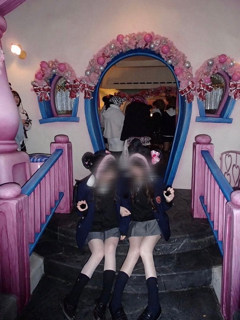 ディズニー ミニー ファンキャップ 黒 ピンク レア