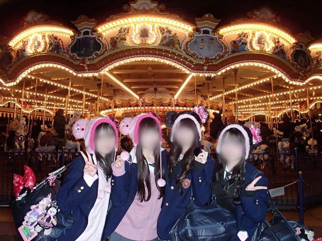 ディズニー ミニー ファンキャップ 黒 ピンク レア