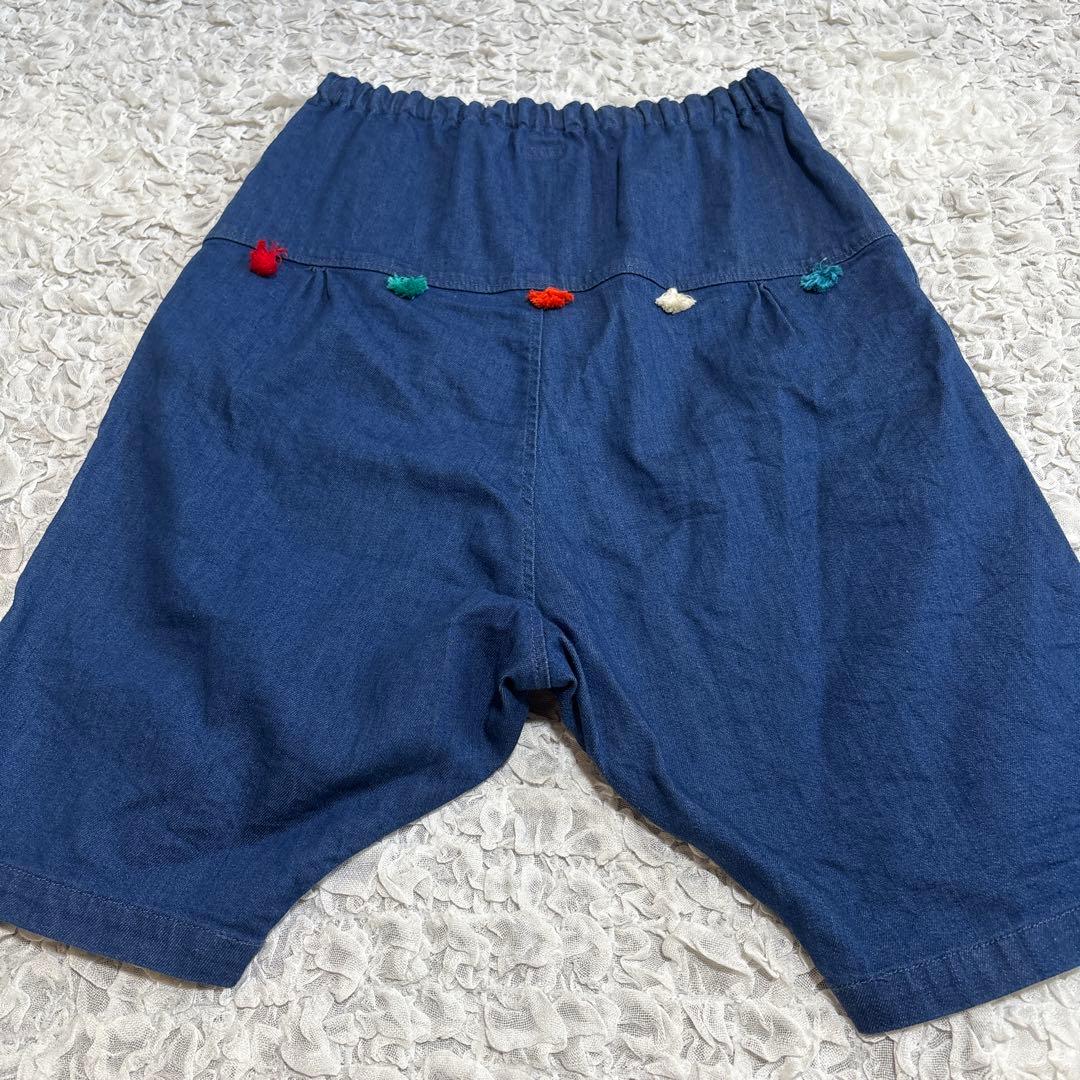 希少　キャピタル　デニム サルエル　ハーフ パンツ　ポンポン　ウエストゴム　美品