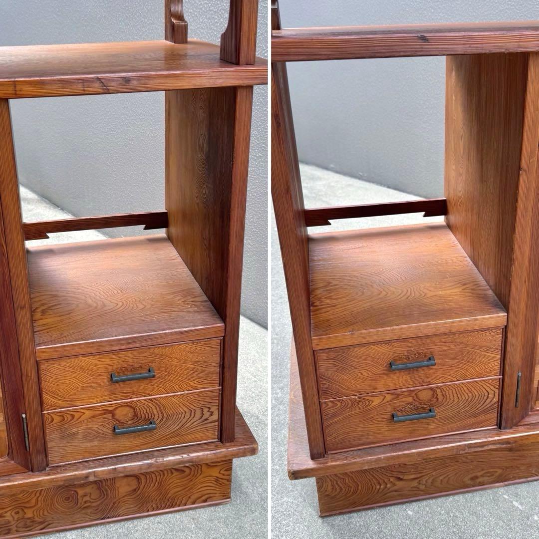 昭和レトロ アンティーク 屋久杉 サイドボード キャビネット 戸棚 民芸家具