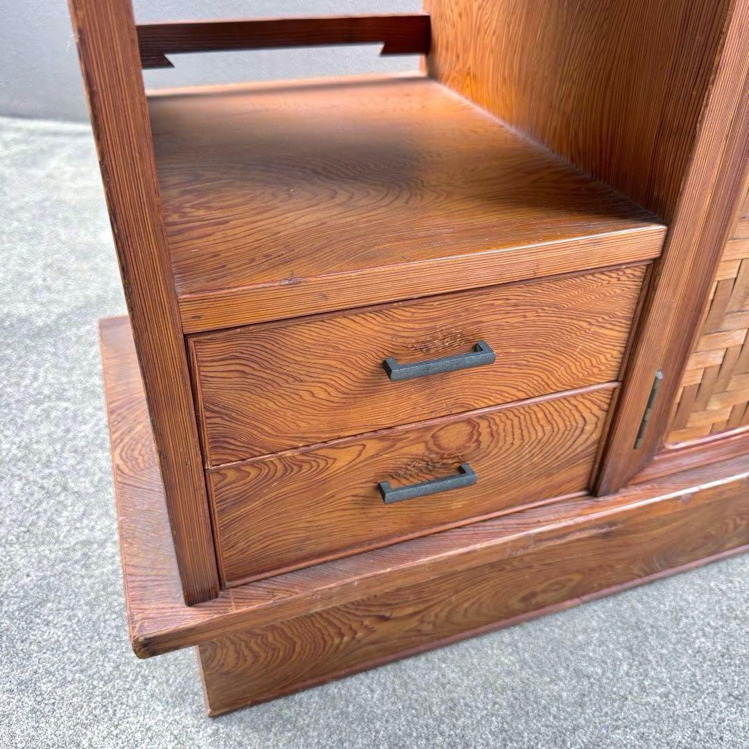 昭和レトロ アンティーク 屋久杉 サイドボード キャビネット 戸棚 民芸家具