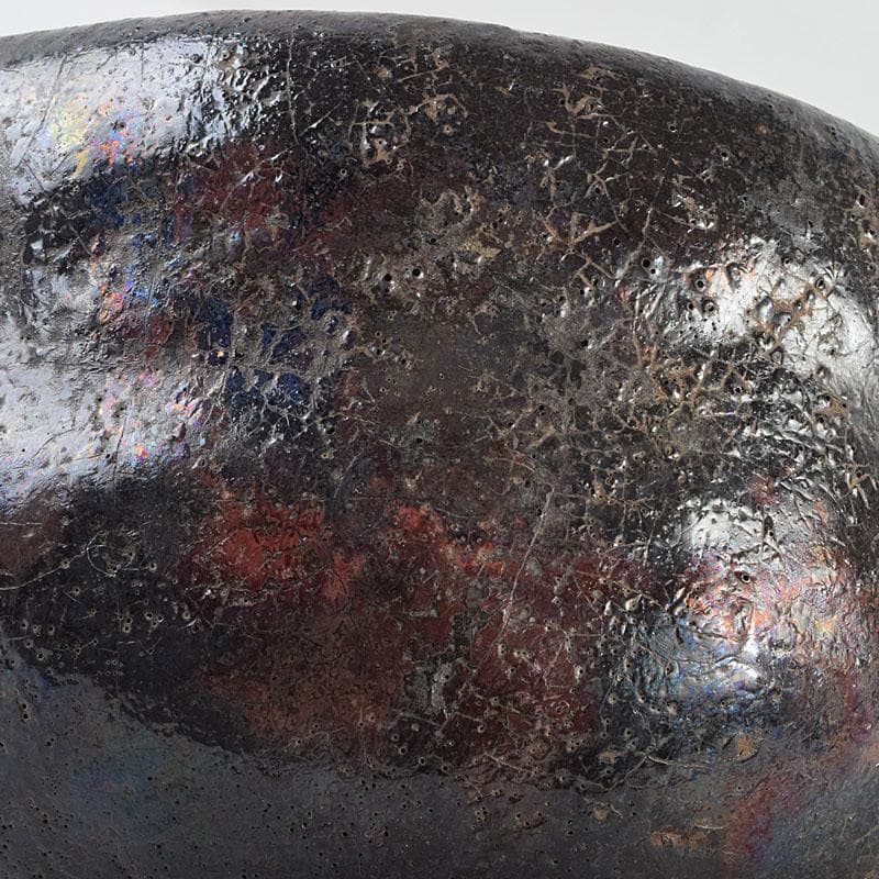 茶道具　楽吉左衛門　九代了入作　黒楽茶碗　合わせ箱　V　R9372