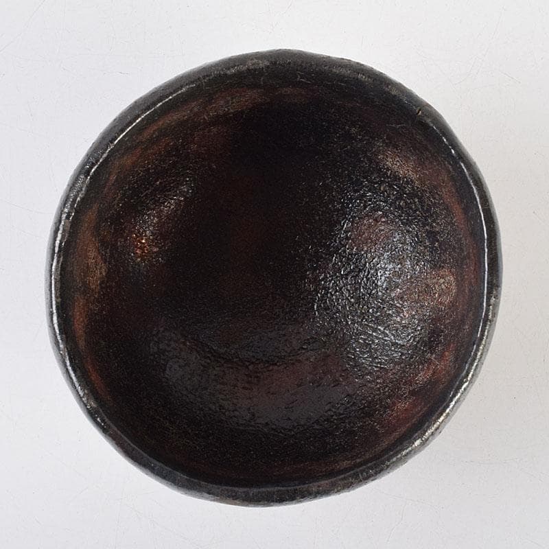 茶道具　楽吉左衛門　九代了入作　黒楽茶碗　合わせ箱　V　R9372