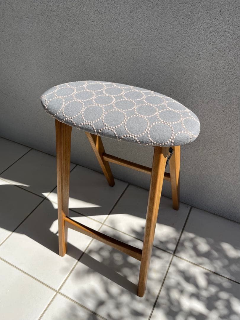 ミナペルホネン タンバリン dop グレー 折りたたみ式 ハイスツール