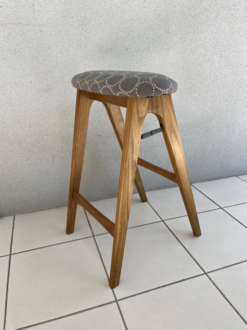 ミナペルホネン タンバリン dop グレー 折りたたみ式 ハイスツール