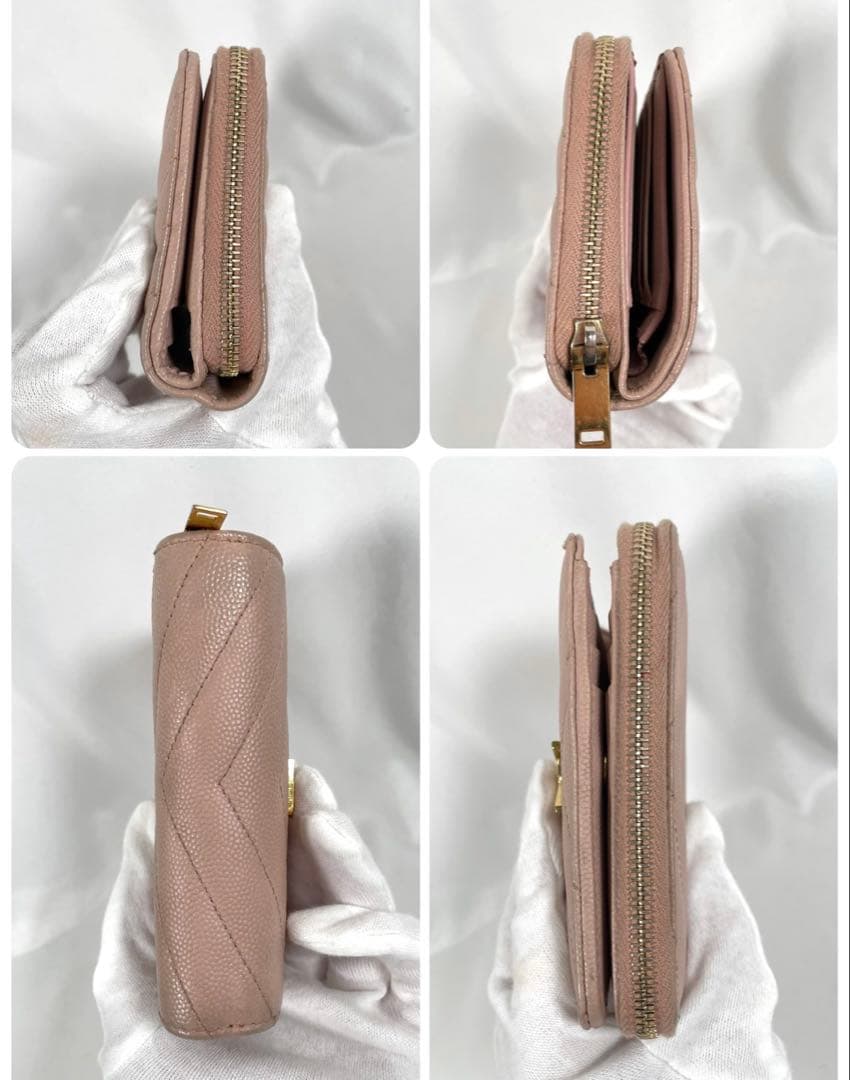 人気 SAINT LAURENT サンローラン 二つ折り財布 カサンドラ 箱付き