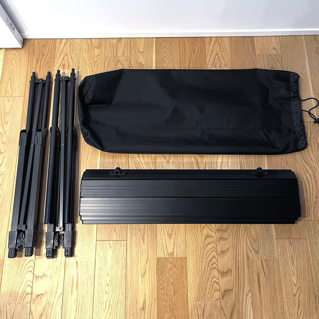 【美品】タラスブルバ アルミコンパクトロールテーブル L ブラック