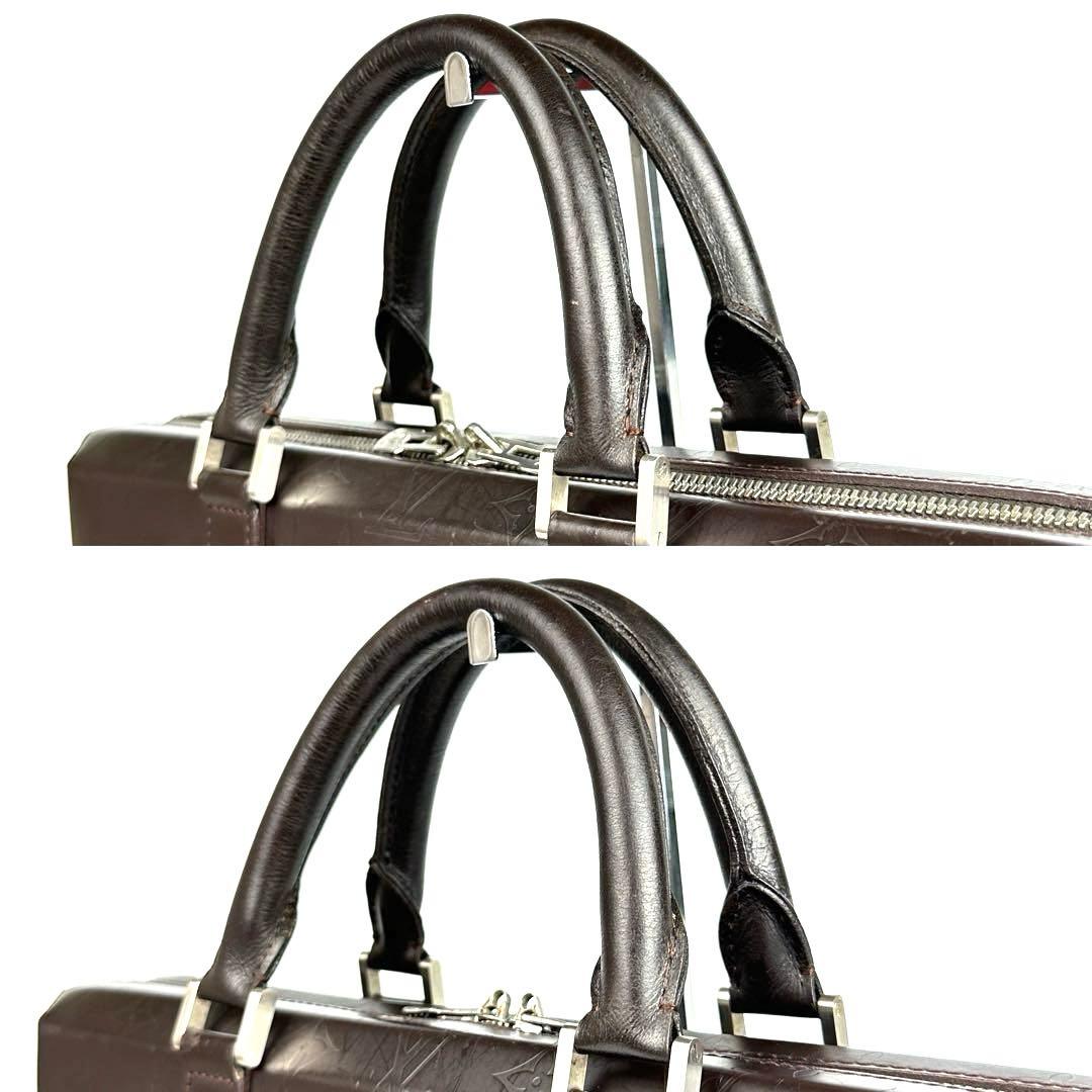 極美品 ルイヴィトン モノグラムグラセ エルヴィン M46580 レザー 書類鞄