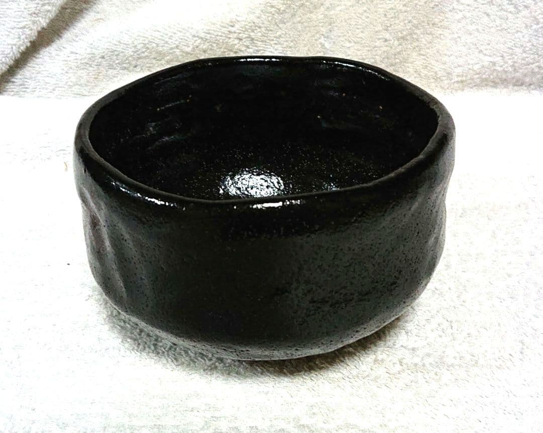 了入造黒楽茶碗 木箱付きA436