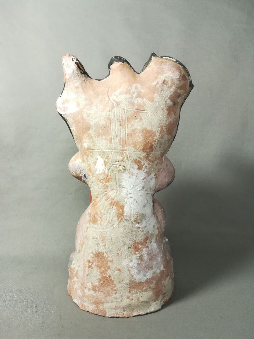 古い　土人形　金太郎　置物