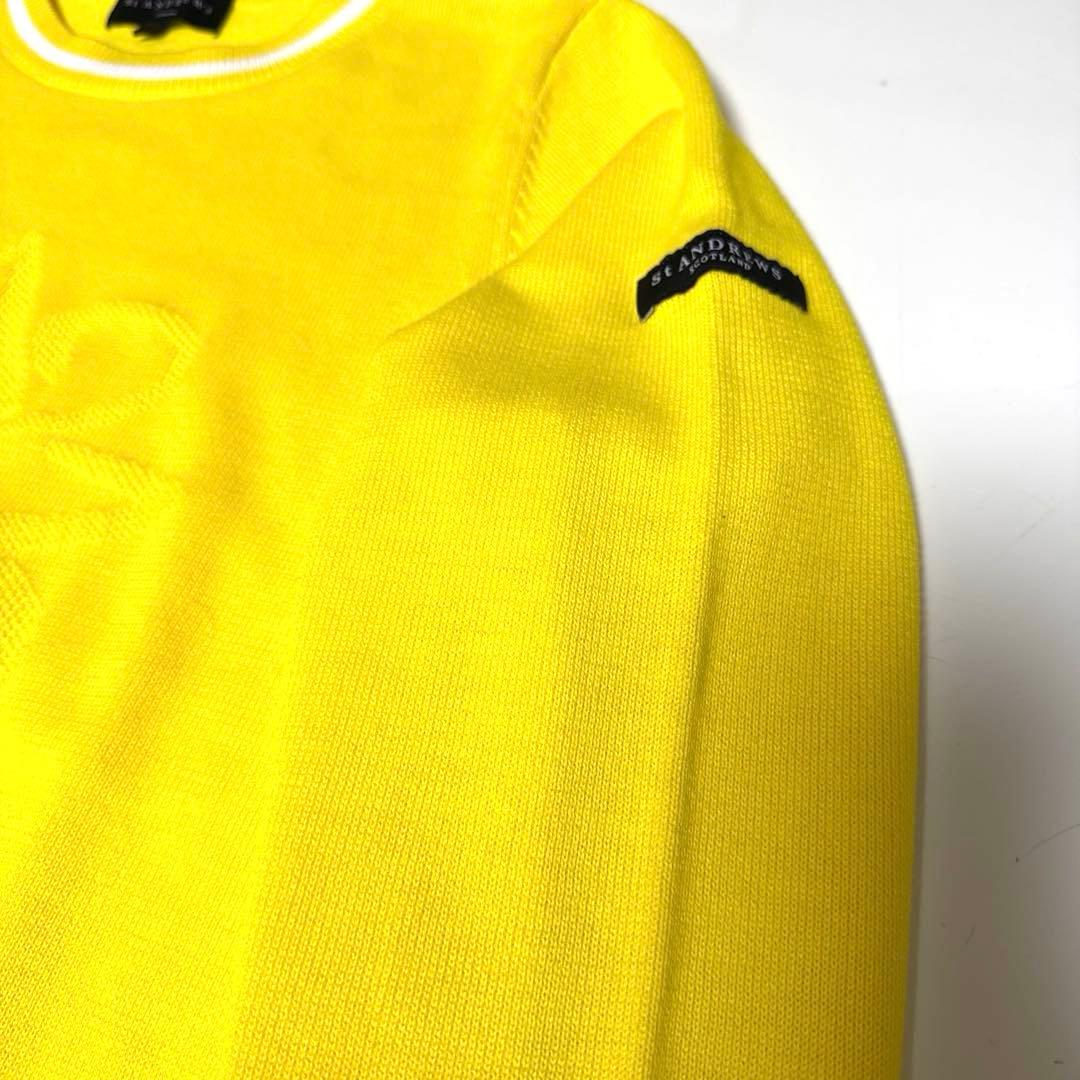 再お値下げ★St ANDREWSセントアンドリュース☆イエロークルーネックニット