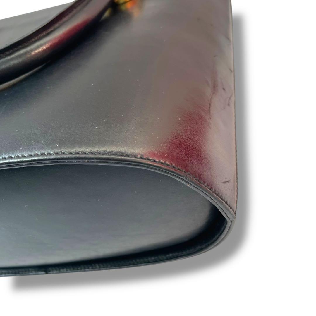 【美品】サルヴァトーレフェラガモ　ハンドバッグ　2way ガンチーニ　レザー　黒