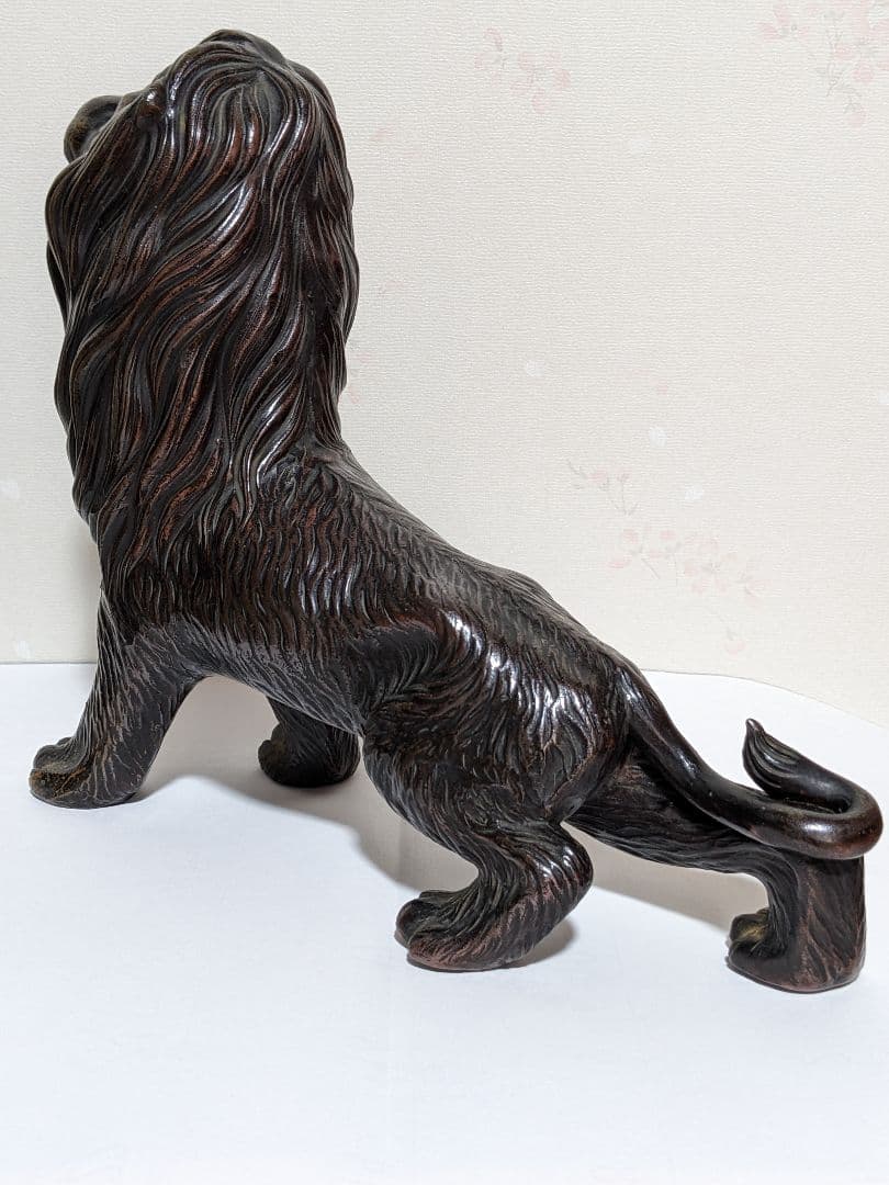 ♦風水獅子 ライオン置物 富 金運 財運 縁起物飾り 国内作家作品 古美術骨董品