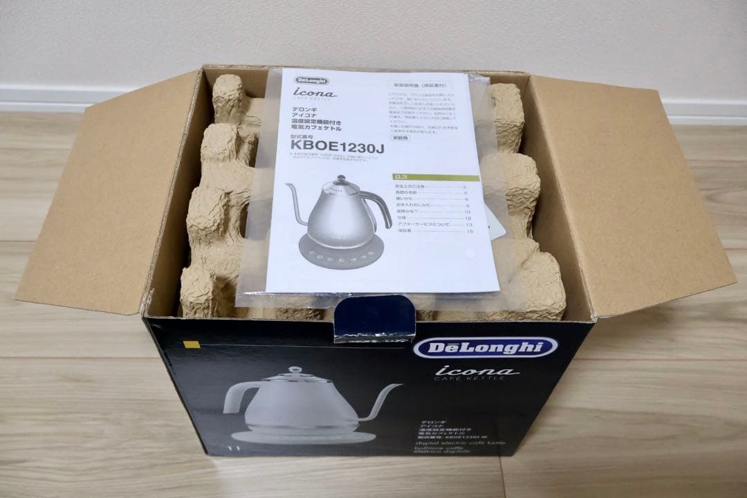 ⭐︎美品⭐︎ デロンギ 電気ケトル アイコナ KBOE1230J-W温度調整機能付き