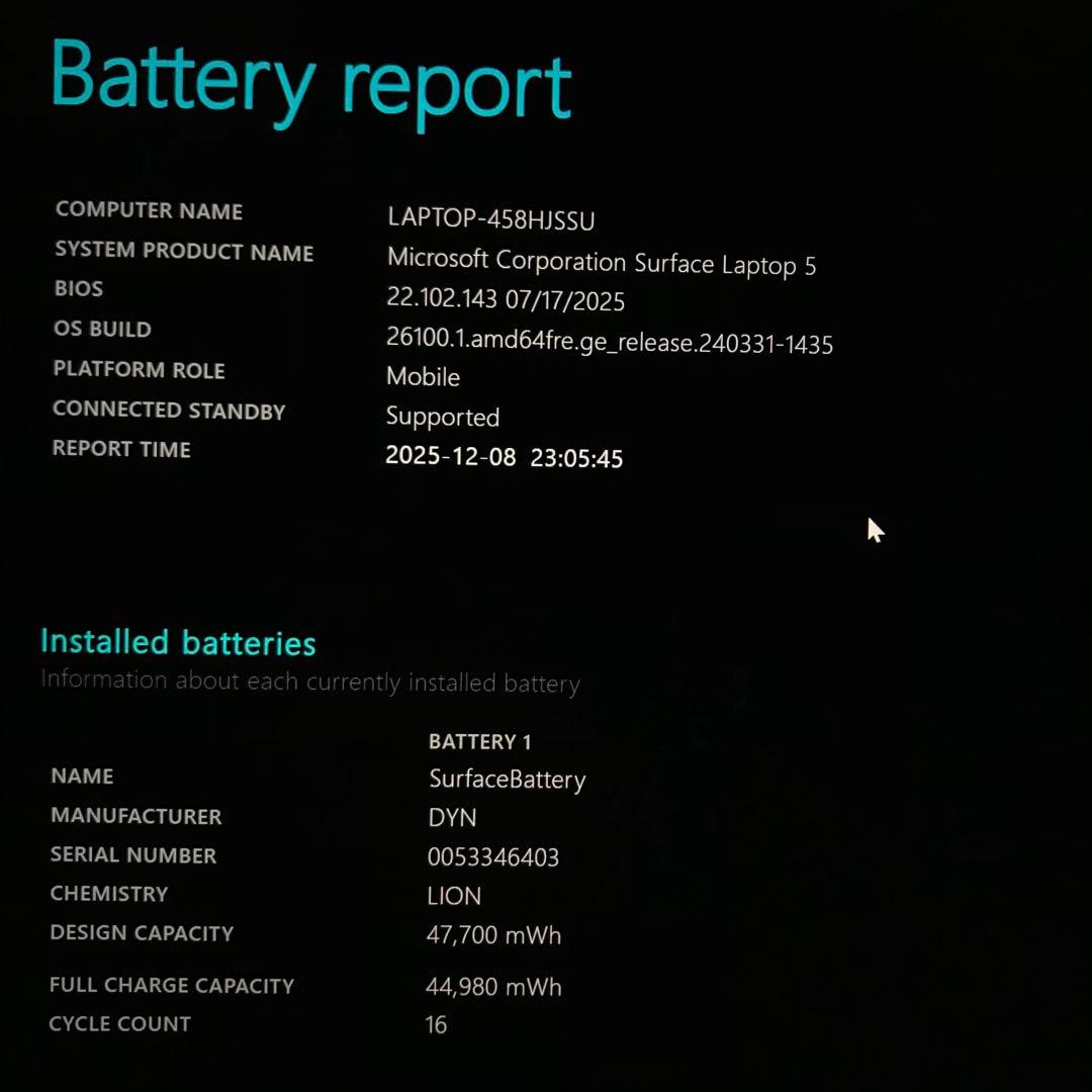 【準新品】 Surface Laptop5 16G/512G Office