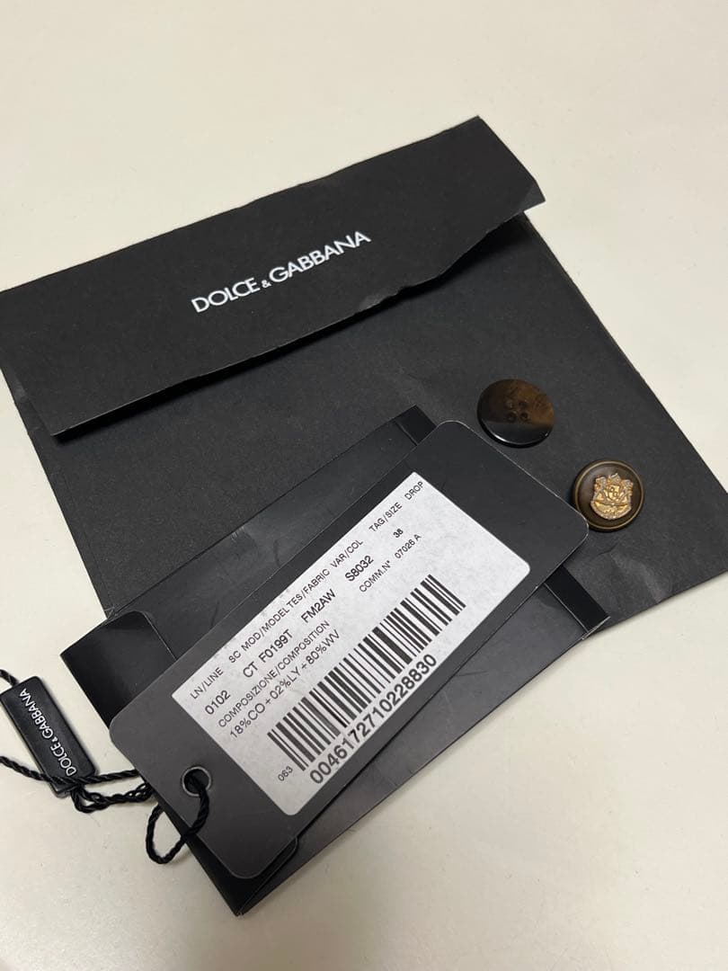 ★美品★DOLCE&GABBANAナポレオンコート　38ドルチェアンドガッバーナ