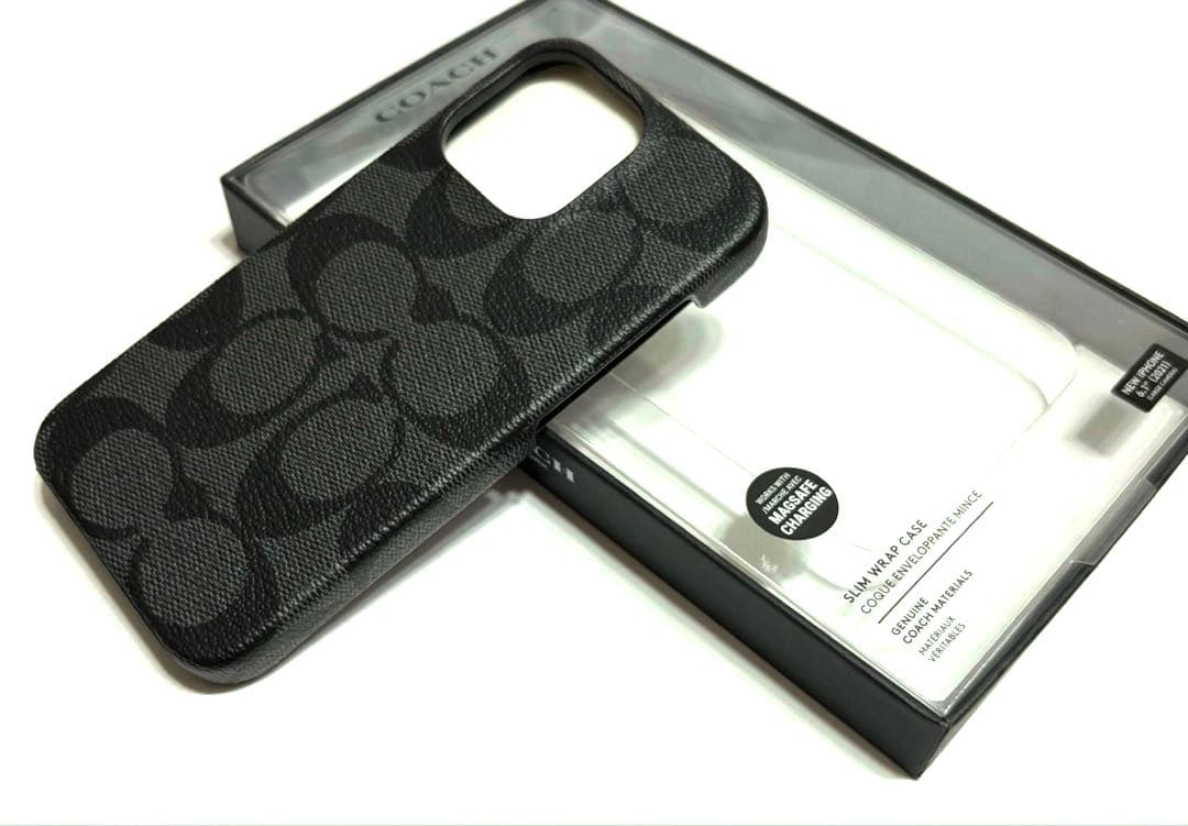 COACH iPhone13pro対応 ケース C8023 GRAPHITE