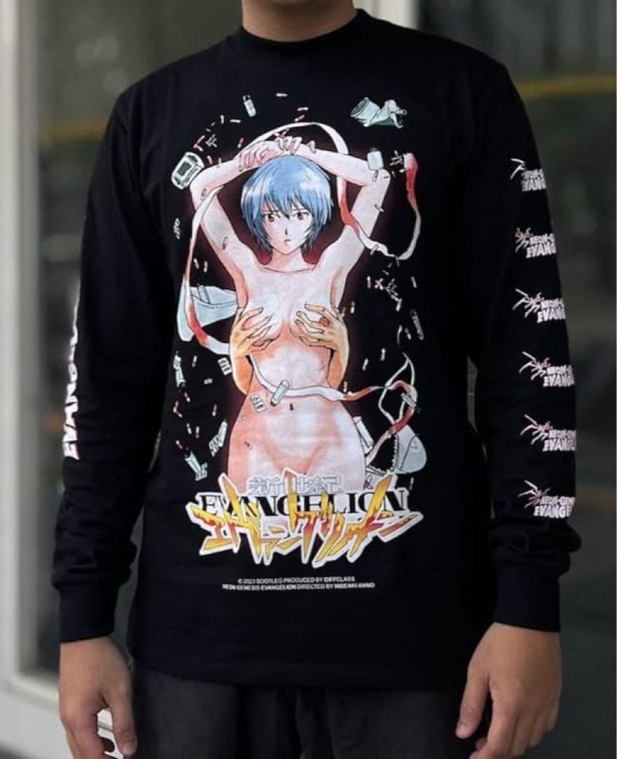 [激レア】 エヴァンゲリオン レイ　ロンTシャツ サイズ　Ｌ