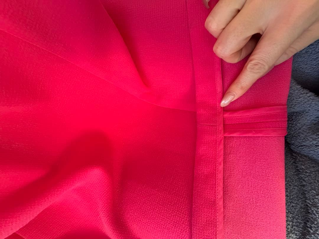 ワンショルダー ピンク マキシドレス