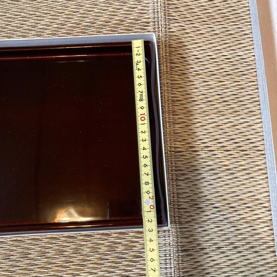 茶道具　長手盆　木製　漆塗　未使用　wooden lacquered tray