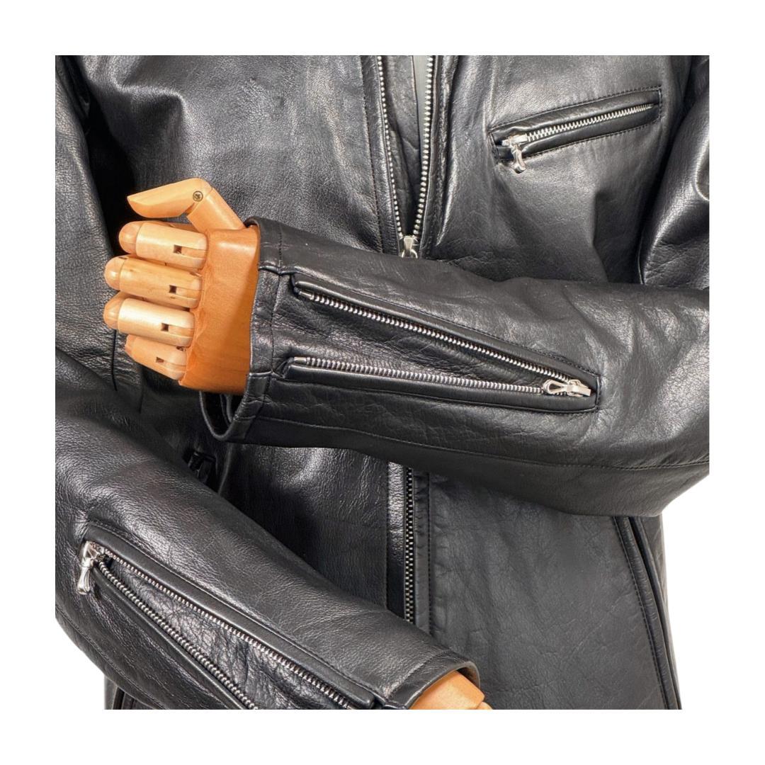 美品/メンテ済 リチウムオム 牛革ライダース 48 タイト riri