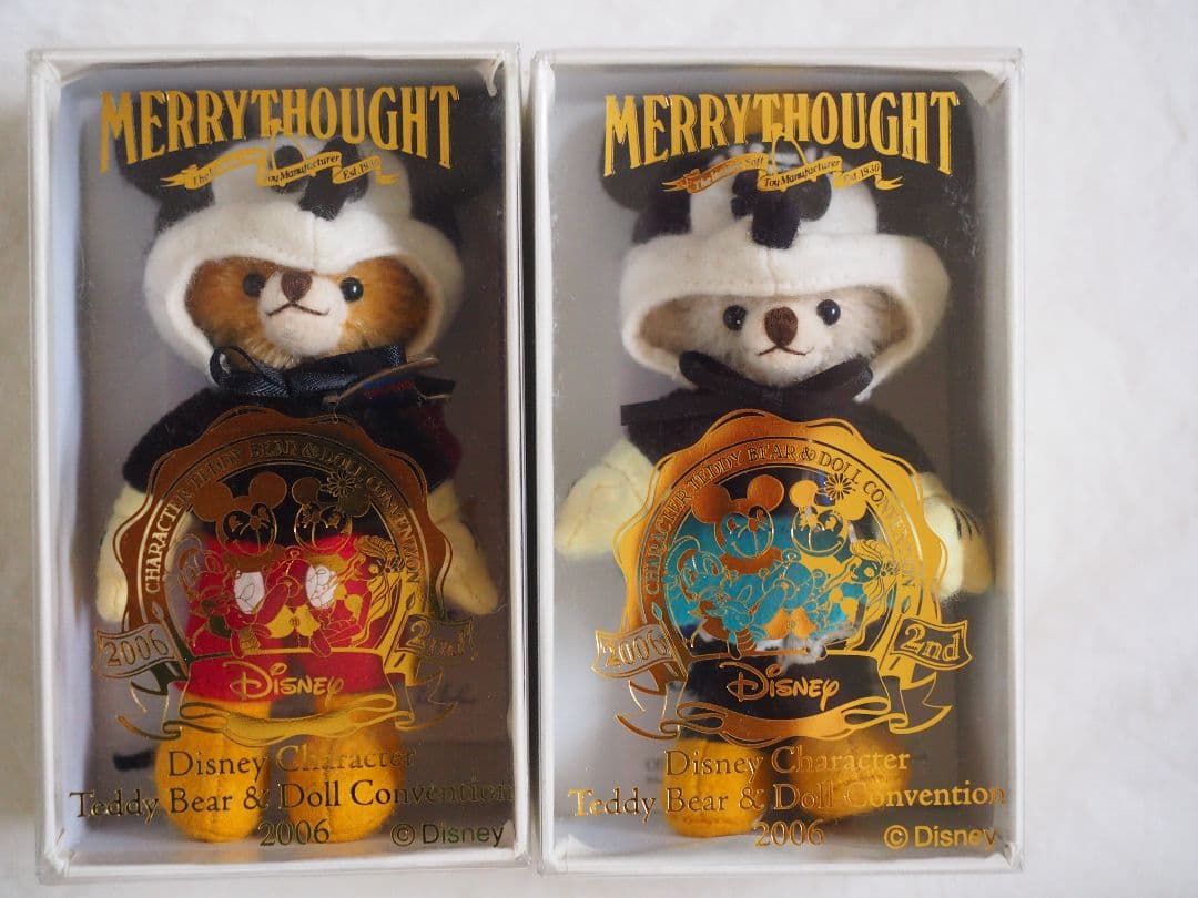 レア☆ Merrythought × Disney ミッキー ミニー テディベア