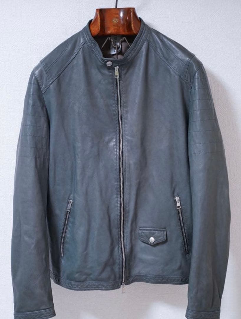 t　DELAN ラムスキンシングルライダース