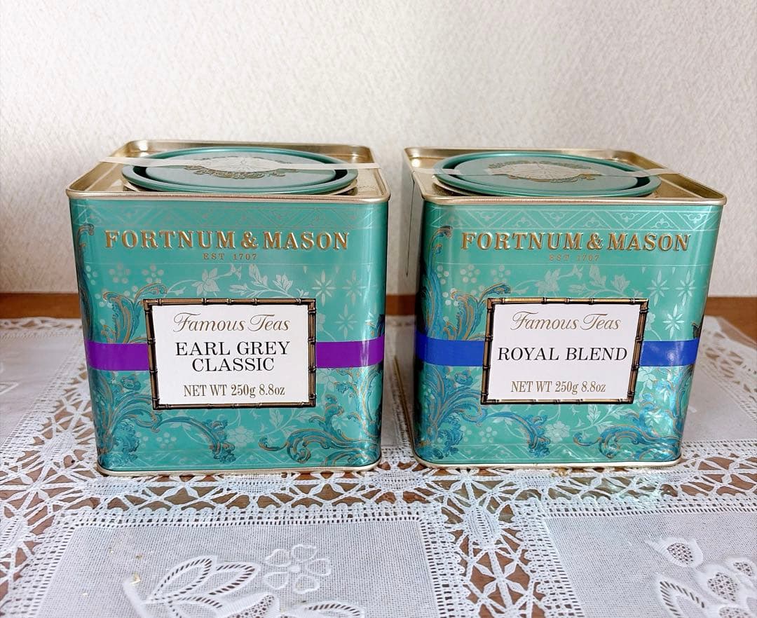 FORTNUM & MASON アールグレイ・ロイヤルブレンド 250g缶セット