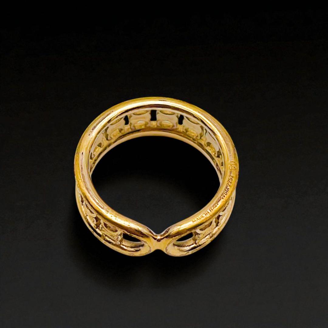 【美品】セリーヌ マイヨン トリオンフ ヴィンテージリング ゴールド　491