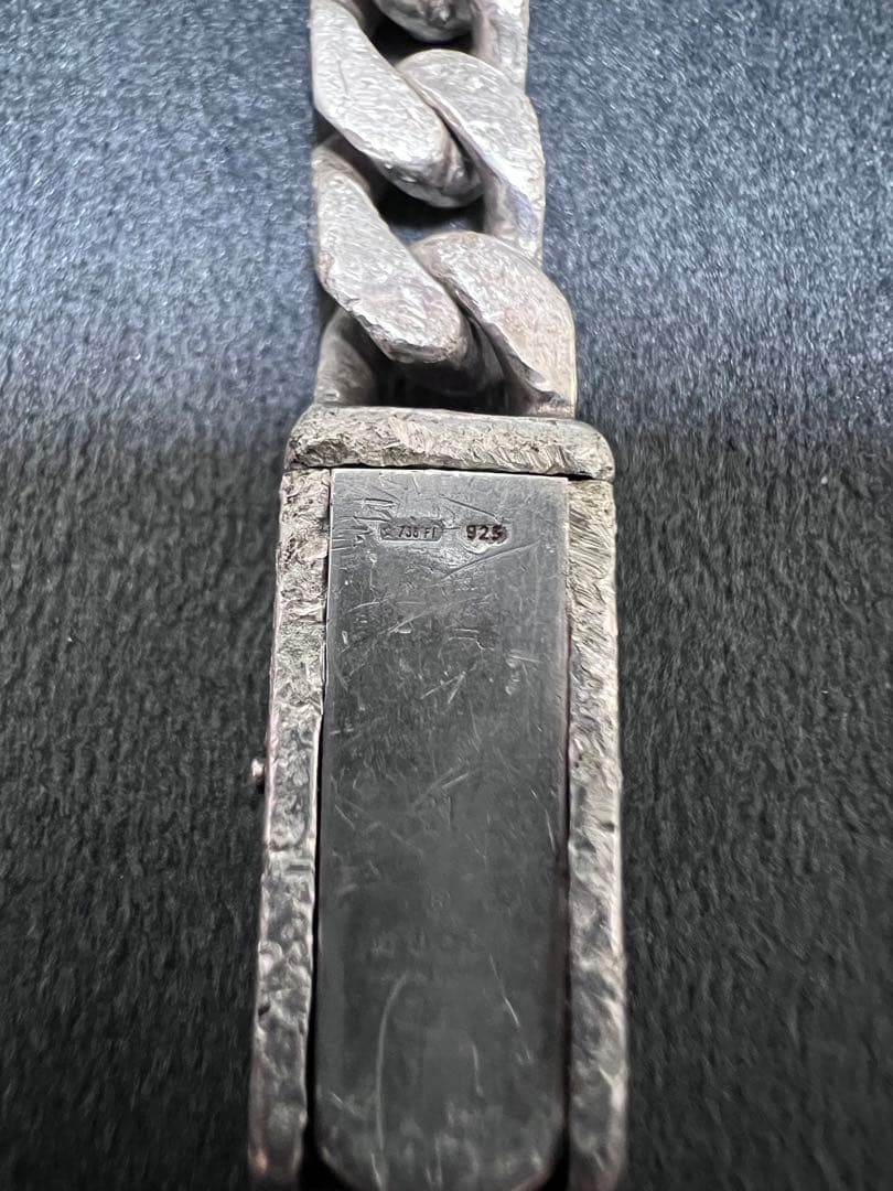 テ*ン様 GUCCI シルバー極太喜平チェーンブレスレット[ジャンク]