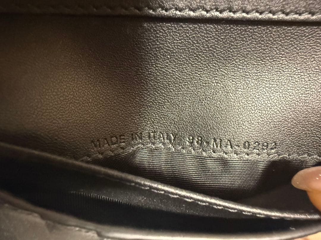 【極美品】ディオール Caro Dahlia 二つ折り財布 ブラック