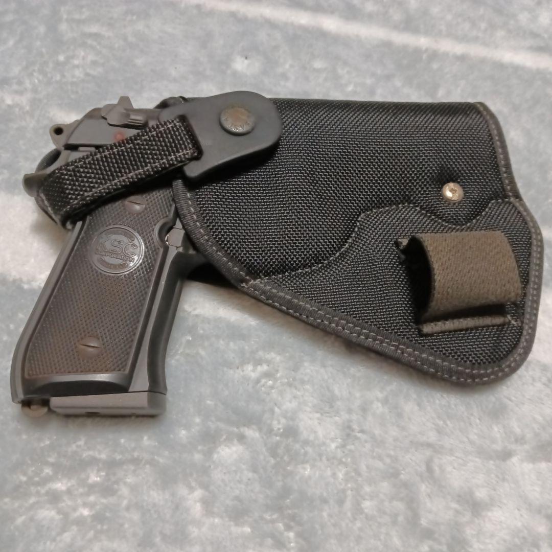 【ガスガン】美品　M92f ベレッタ　HW　黒　ホルスター　専用ローダー付