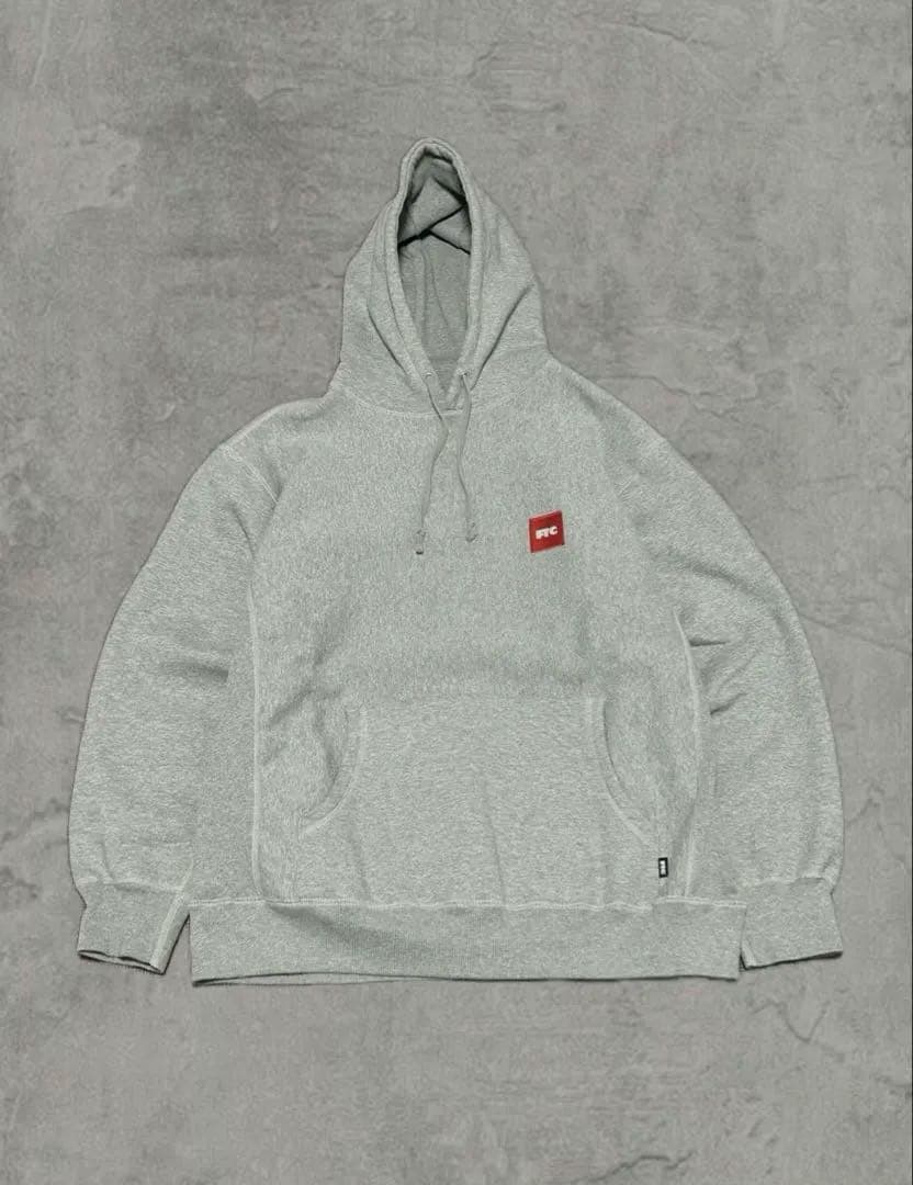 【大人気モデル】野村周平着用 FTC パーカー ボックスロゴ グレー 刺繍 XL