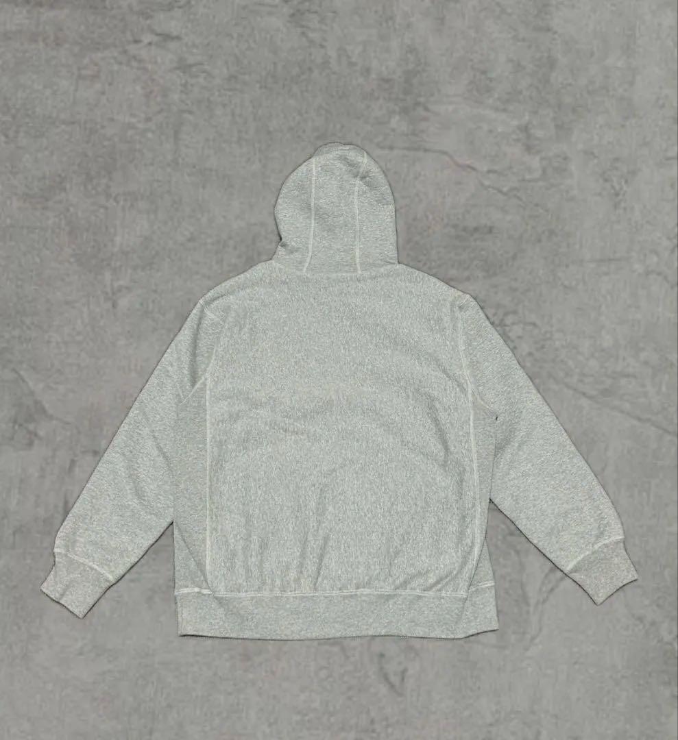 【大人気モデル】野村周平着用 FTC パーカー ボックスロゴ グレー 刺繍 XL