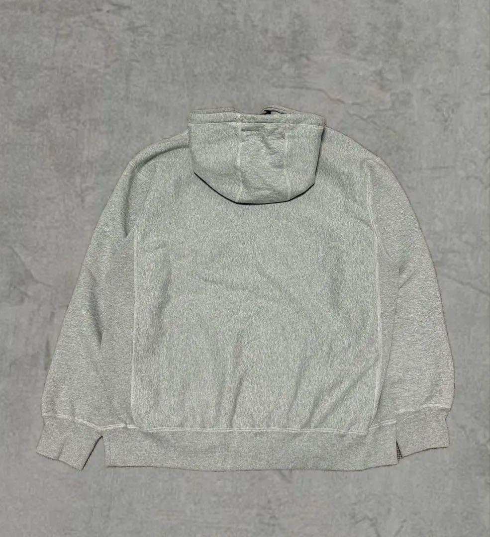 【大人気モデル】野村周平着用 FTC パーカー ボックスロゴ グレー 刺繍 XL
