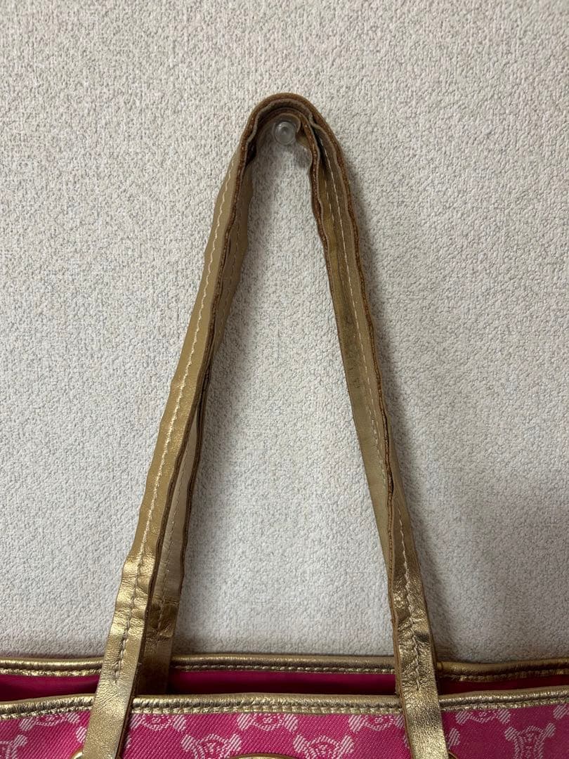 CELINE マカダム柄 ピンクトートバッグ