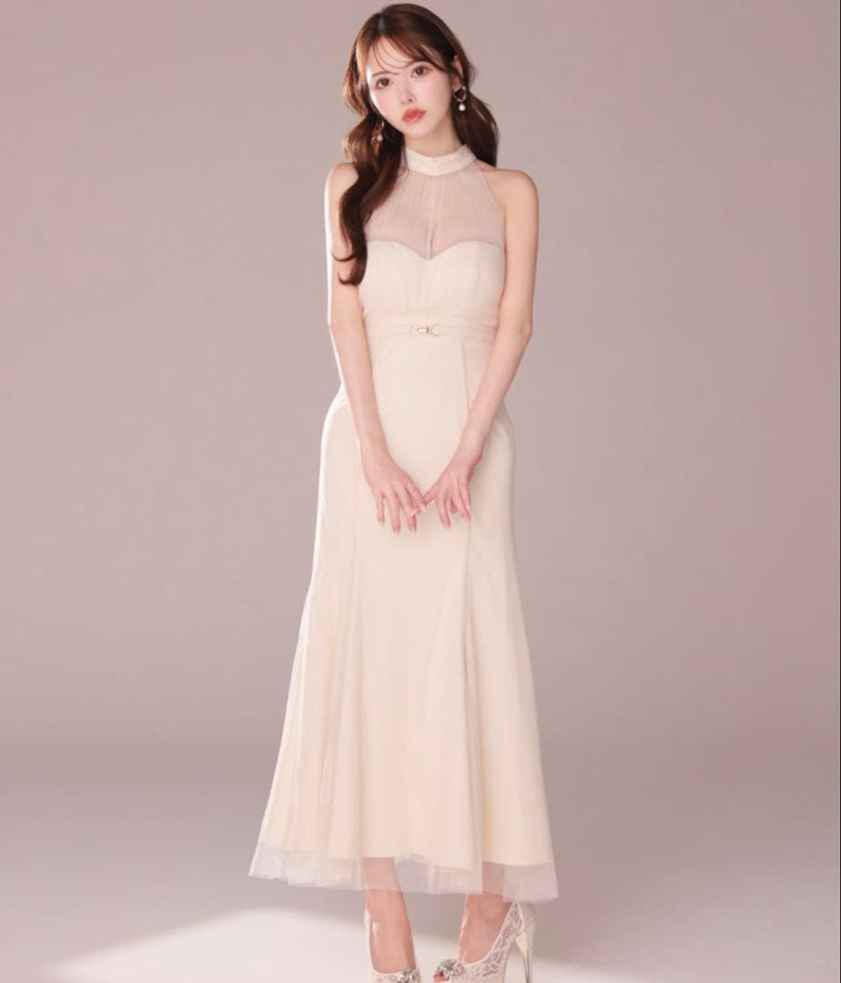 【DEA./ディア】ROBE de FLEURS ロング キャバドレス ※白のみ