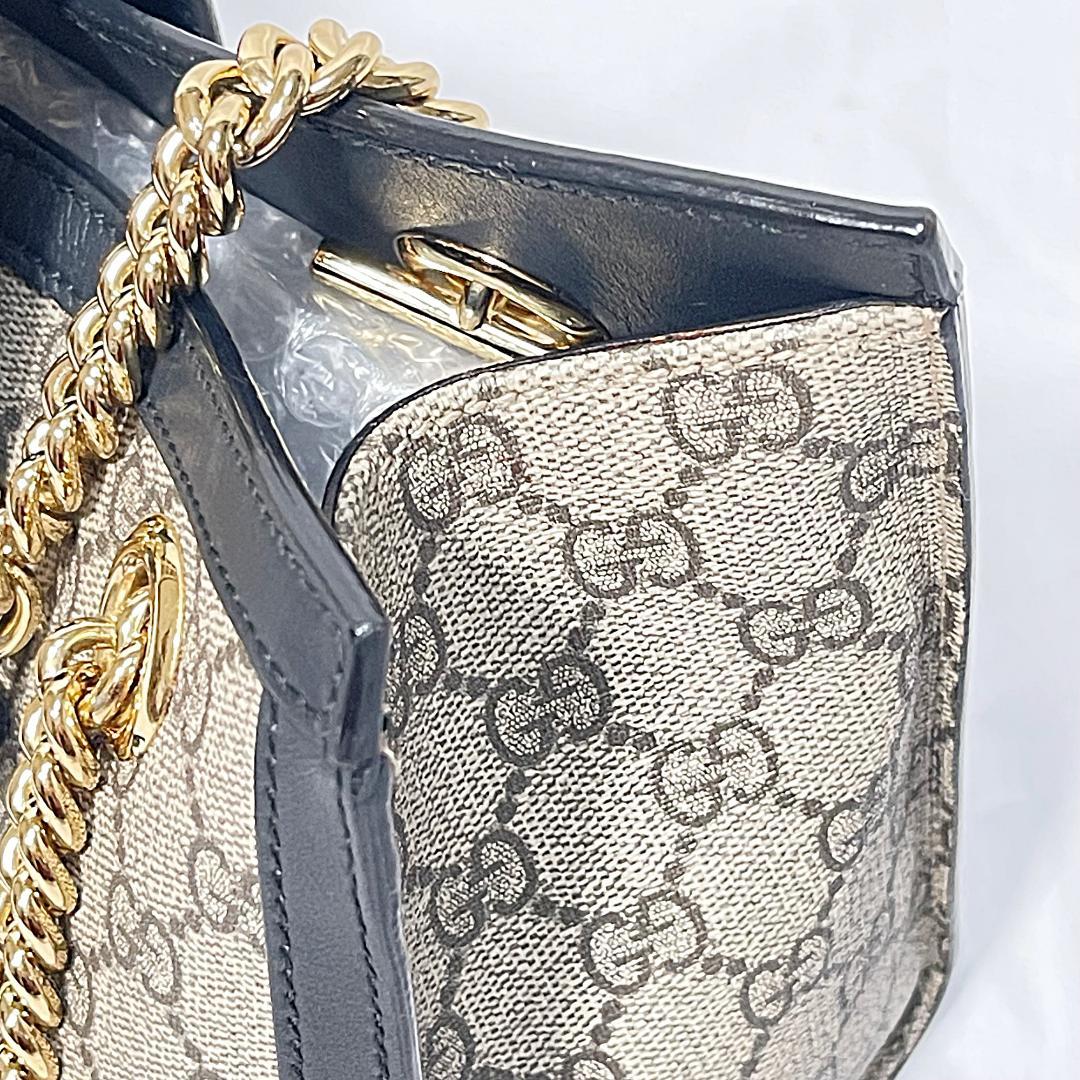 GUCCI グッチ パドロック GGスプリーム ハンドバッグ チェーンショルダー