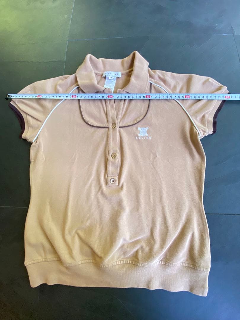 【美品】セリーヌ　ポロシャツ　キャメル　Mサイズ