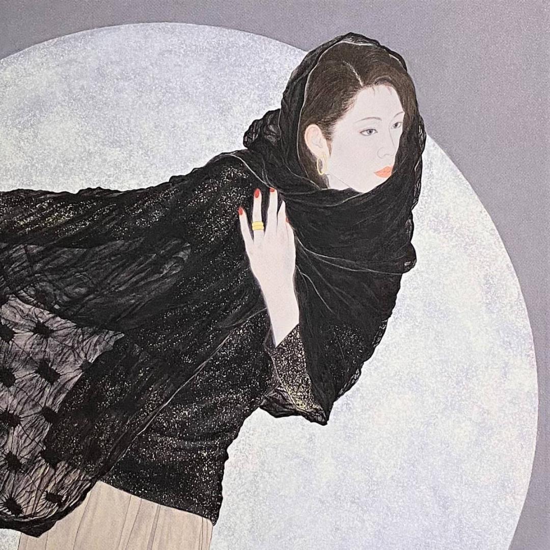 堀泰明、【RONDO】、希少な額装用画集より、新品額装付、状態良好