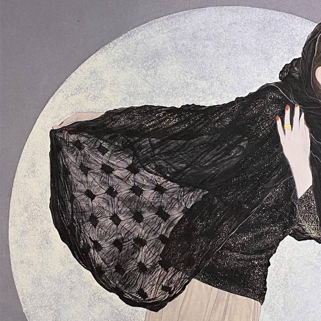 堀泰明、【RONDO】、希少な額装用画集より、新品額装付、状態良好