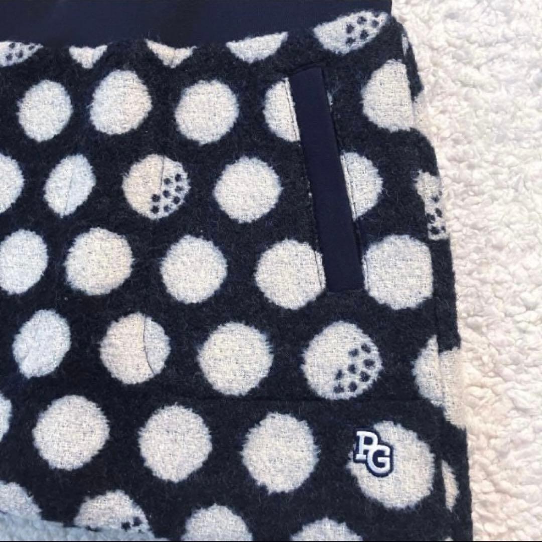 【新品】パーリーゲイツ　中綿リングチェックスカート BIGドット柄　1