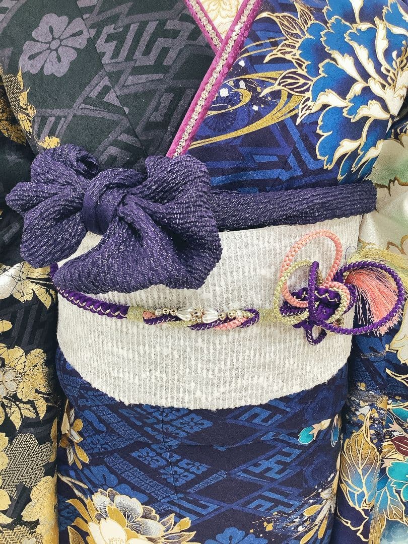 振袖フルセット　青