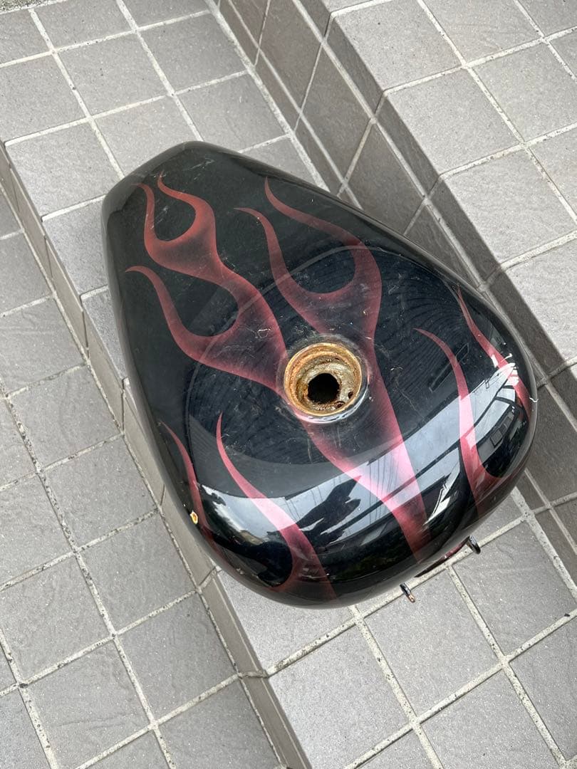 ★ハーレー　スポタン　スポーツタンク　フレイム柄