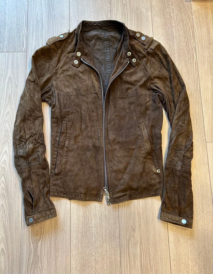 ニールバレット　スエードレザーライダースジャケット イタリア製　XS