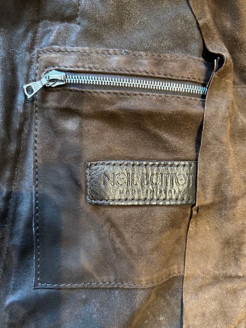 ニールバレット　スエードレザーライダースジャケット イタリア製　XS